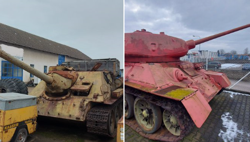 捷克警方呼籲民眾上繳武器 坦克、大砲都開來了 還粉紅色的