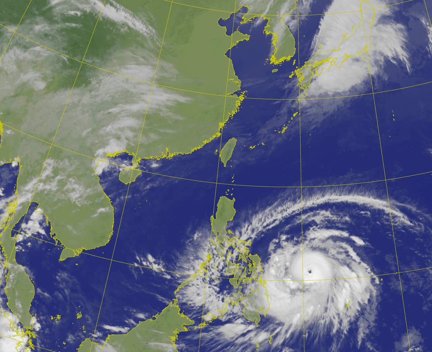 氣象局表示，颱風「舒力基」最快今日午後將增強為強颱。   圖：中央氣象局／提供