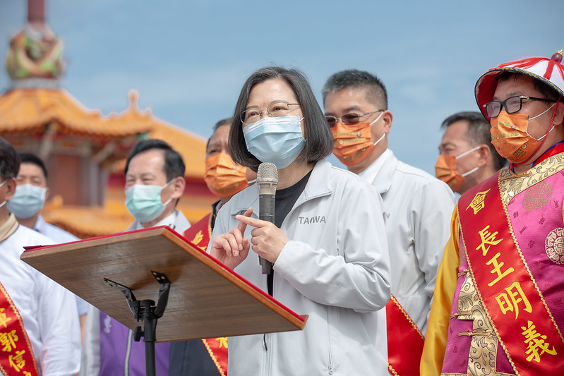 現身台南鹿耳門聖母廟香醮大典 蔡英文祈求順利度過疫情及水情難關