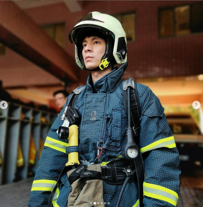 林柏宏在《火神的眼淚》飾演音樂世家出身，卻選擇投身消防員工作的張志遠。   圖：翻攝自林柏宏IG
