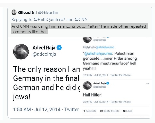 網友翻出拉賈之前挺希特勒的言論。   圖 : 翻攝自推特