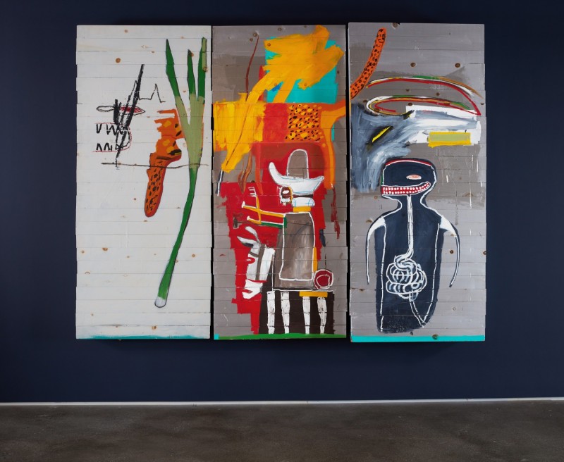 《無題》，米榭 · 巴斯基亞（Jean-Michel Basquiat）於 1985 年創作。   圖：蘇富比提供