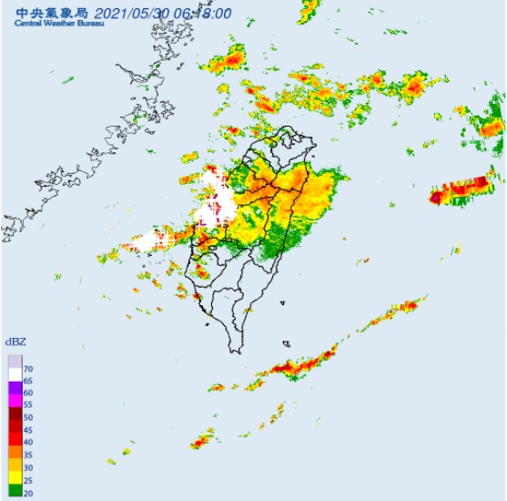 快訊》6:30-7:30  台中、彰化、雲林慎防大雷雨