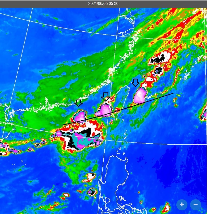 強對流胞排隊成列 鄭明典:這種雨持續性很高！