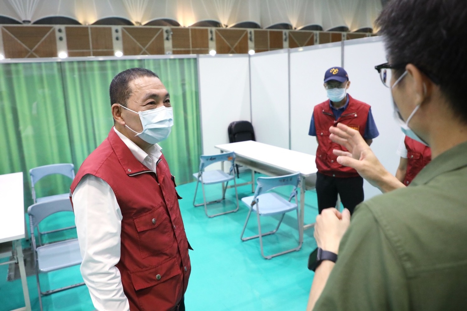 新北五股成立大型室內疫苗接種站 一天最多完成5000人接種