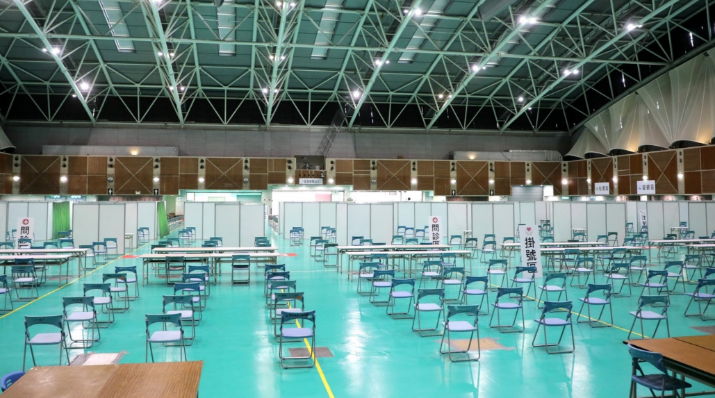 新北五股成立大型室內疫苗接種站 一天最多完成5000人接種