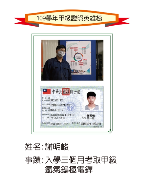 銲接技培傳捷報 全國技能競賽南區銲接青年組金、銀雙獎在和春