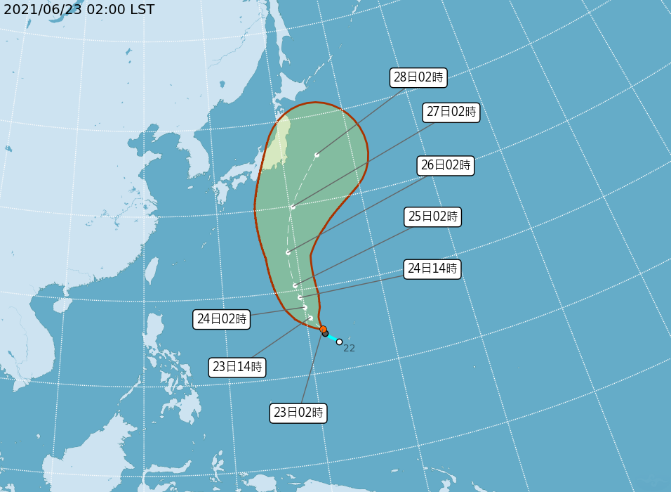 梅雨滯留徘徊西半部東北部 關島熱帶性低壓成形