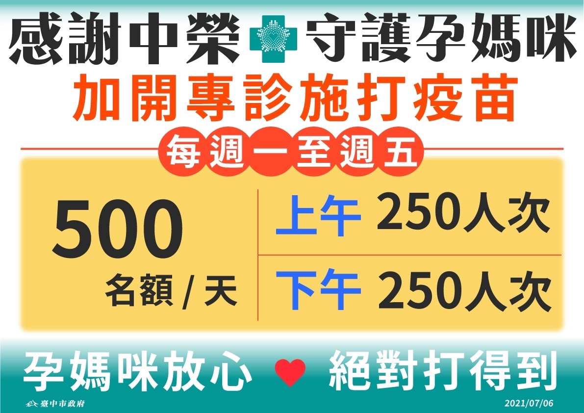 孕婦打疫苗可保護胎兒 台中榮總開辦孕婦疫苗施打特別門診