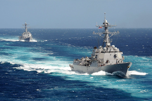 美驅逐艦、中國偵察艦現蹤花東外海 海軍嚴密監控