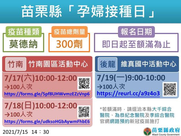 苗縣鼓勵孕婦接種 規劃「孕婦接種日」