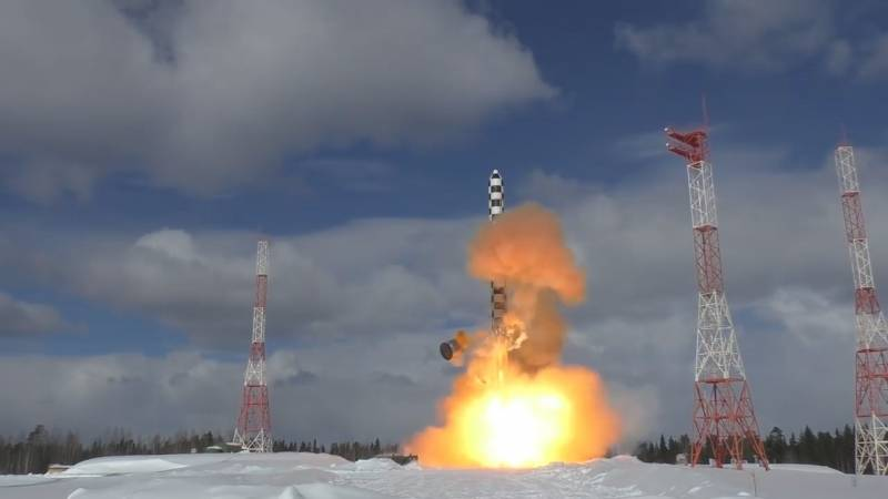 俄國新型洲際彈道導彈「薩爾馬特」的飛行測試將於2021年開始，並應於2022年完成。   圖 : 翻攝俄國國防部