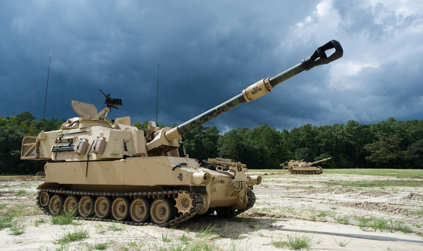 美國原定售台的M109A6自走砲，傳因俄烏戰爭供貨不及而遭撤案。 圖：翻攝自維基百科