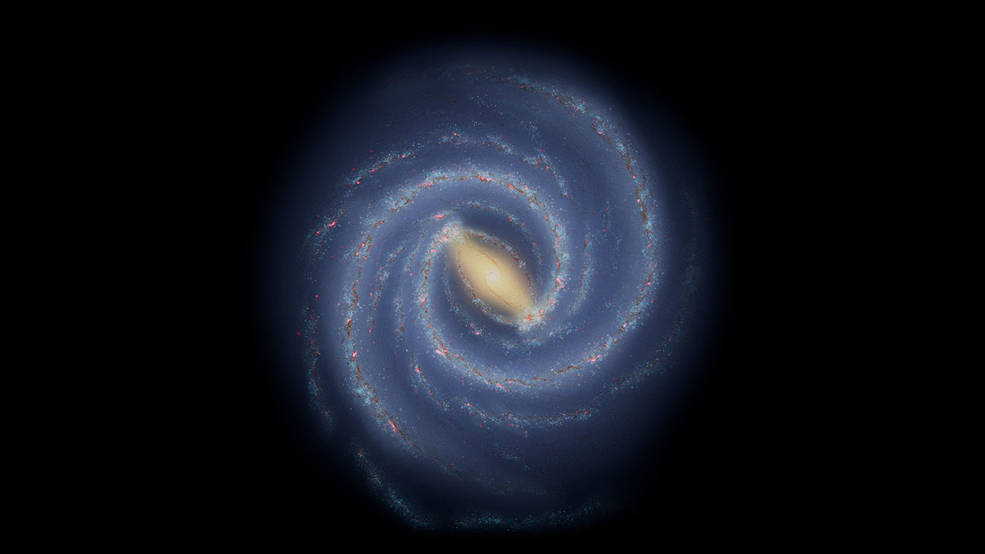 科學家最新研究顯示，銀河系中心區域99.9%的質量來自超級黑洞「人馬座A」。(示意圖)   圖 : 翻攝自NASA/JPL-Caltech