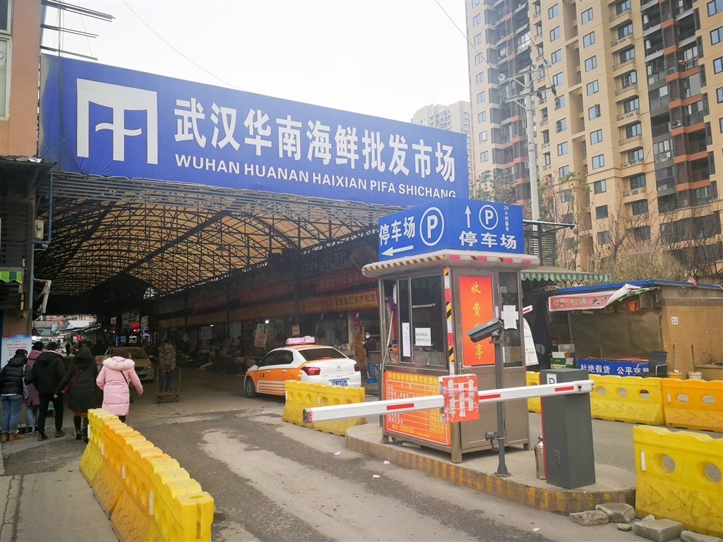 中國武漢華南海鮮市場被認為是新冠病毒的發源地。   圖：翻攝中新社(資料照)