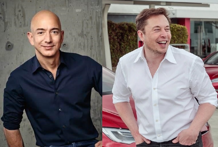 根據CNN報導，畢斯利接受《Connect the World》專訪時說，特斯拉執行長馬斯克(Elon Musk)與亞馬遜創辦人貝佐斯(Jeff Bezos)兩大富豪應挺身而出解決糧食問題。   圖：新頭殼合成
