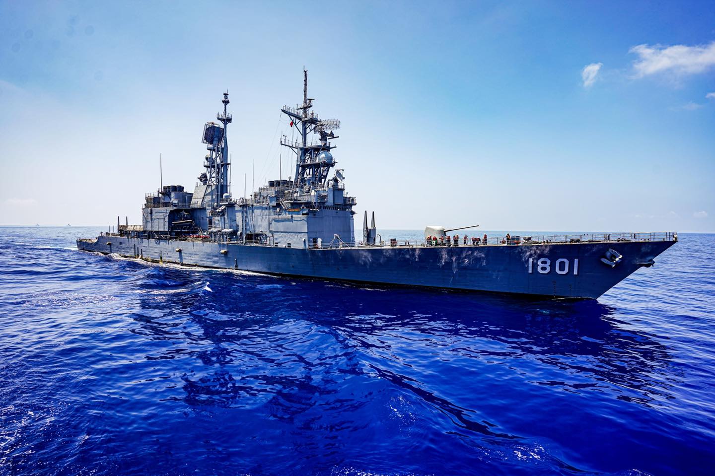 原為美軍紀德級驅逐艦的基隆級驅逐艦「基隆號(DDG-1801)」。 圖：翻攝中華民國海軍臉書