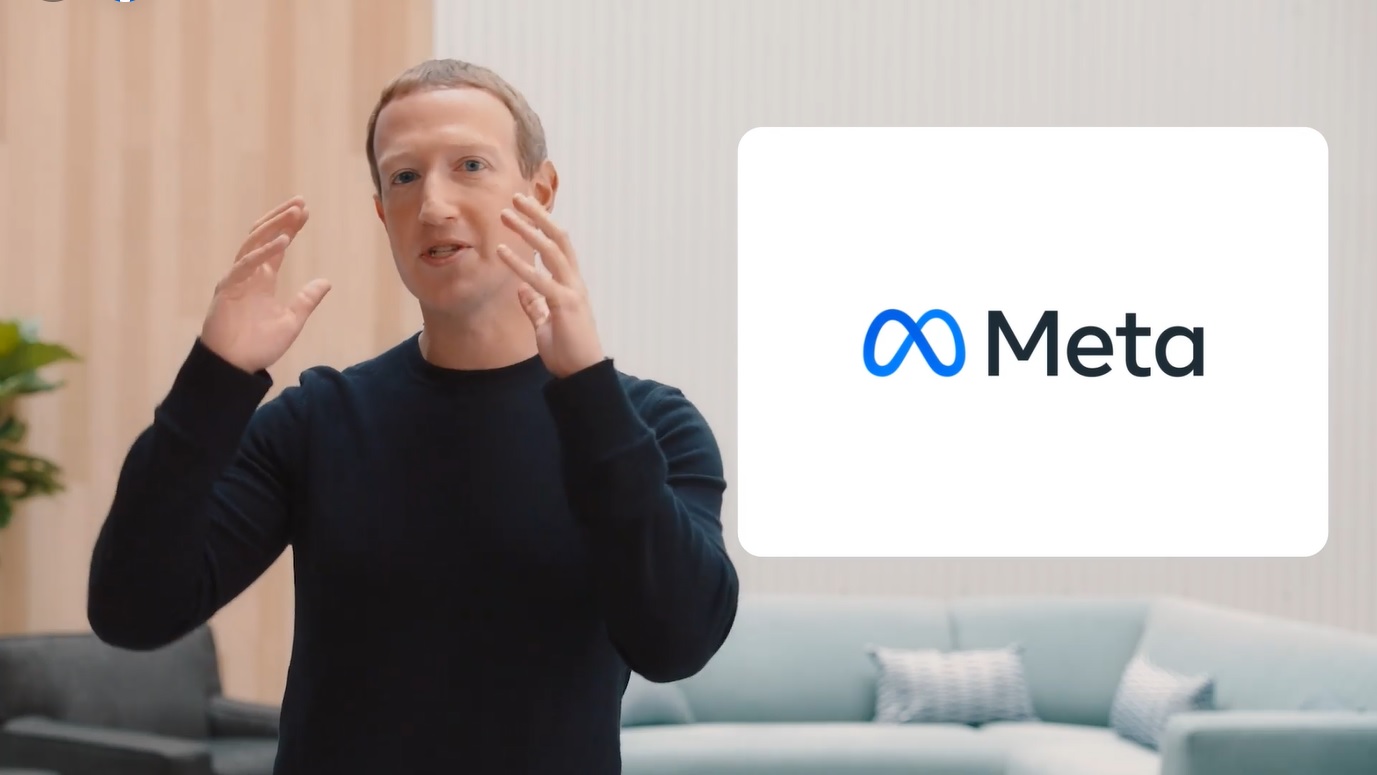 臉書創辦人祖克柏上週宣布公司將更名為「Meta」。   圖：截取自祖克柏臉書影片