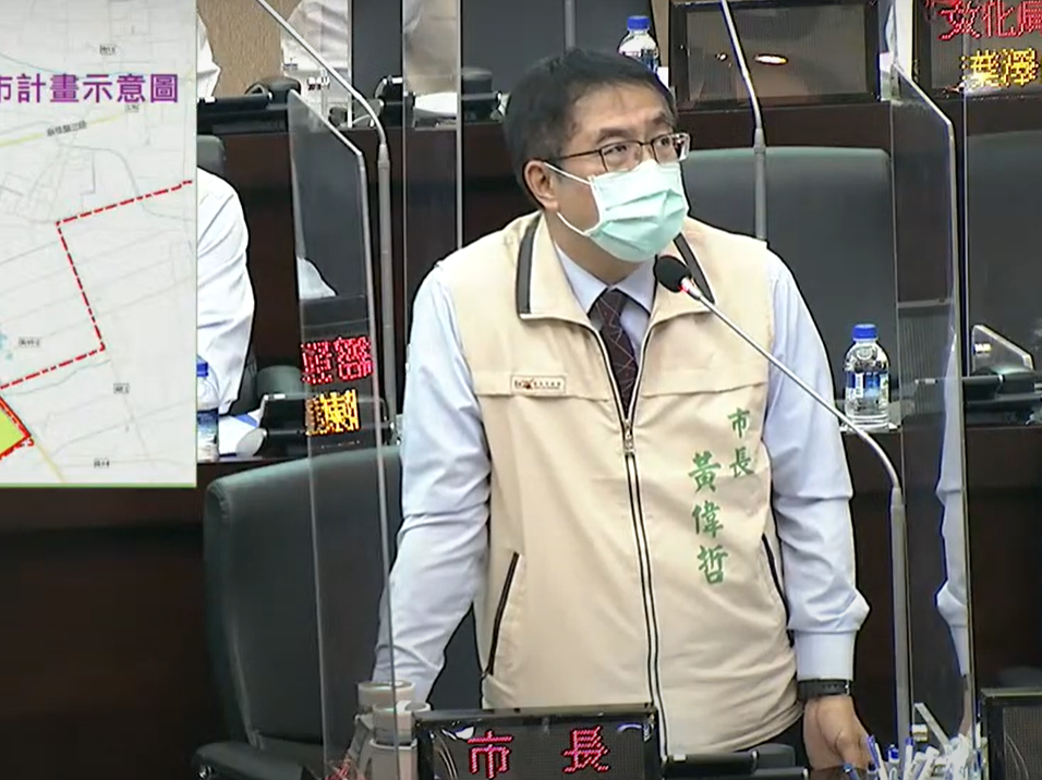 台南市議員林易瑩指出，台南「清除威權象徵遺址」數量至今掛0。對此，黃偉哲承諾「任期內會有進度」。   圖：截取自台南市議會影片（資料照片）
