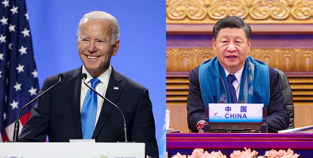 美國總統拜登（左圖，翻攝自臉書）與中國領導人習近平（右圖，翻攝自中國政府網）視訊高峰會後，對台灣議題各自表述。    圖：新頭殼合成資料照