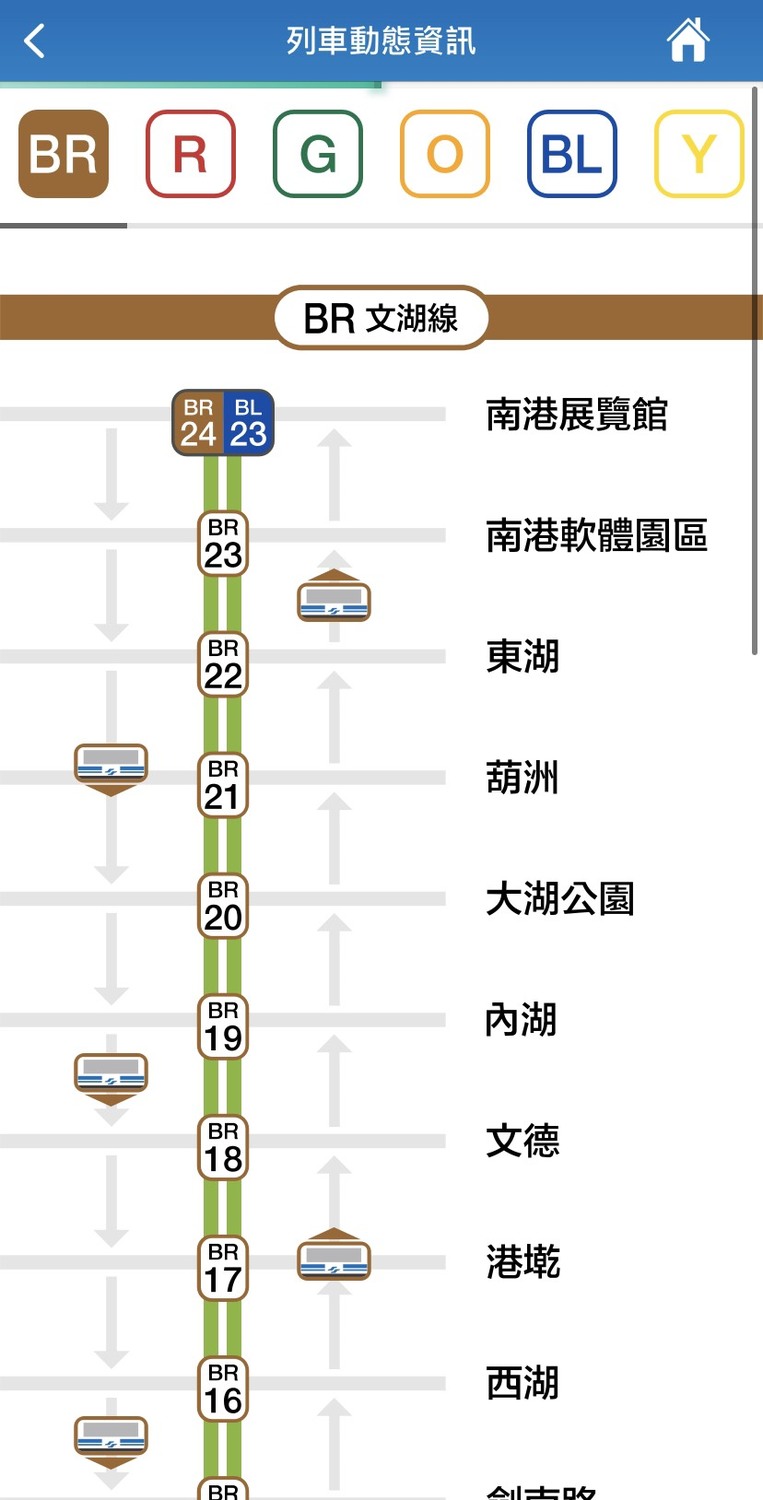 台北捷運推出路線擁擠度查詢功能。   圖：擷取自「台北捷運GO」App