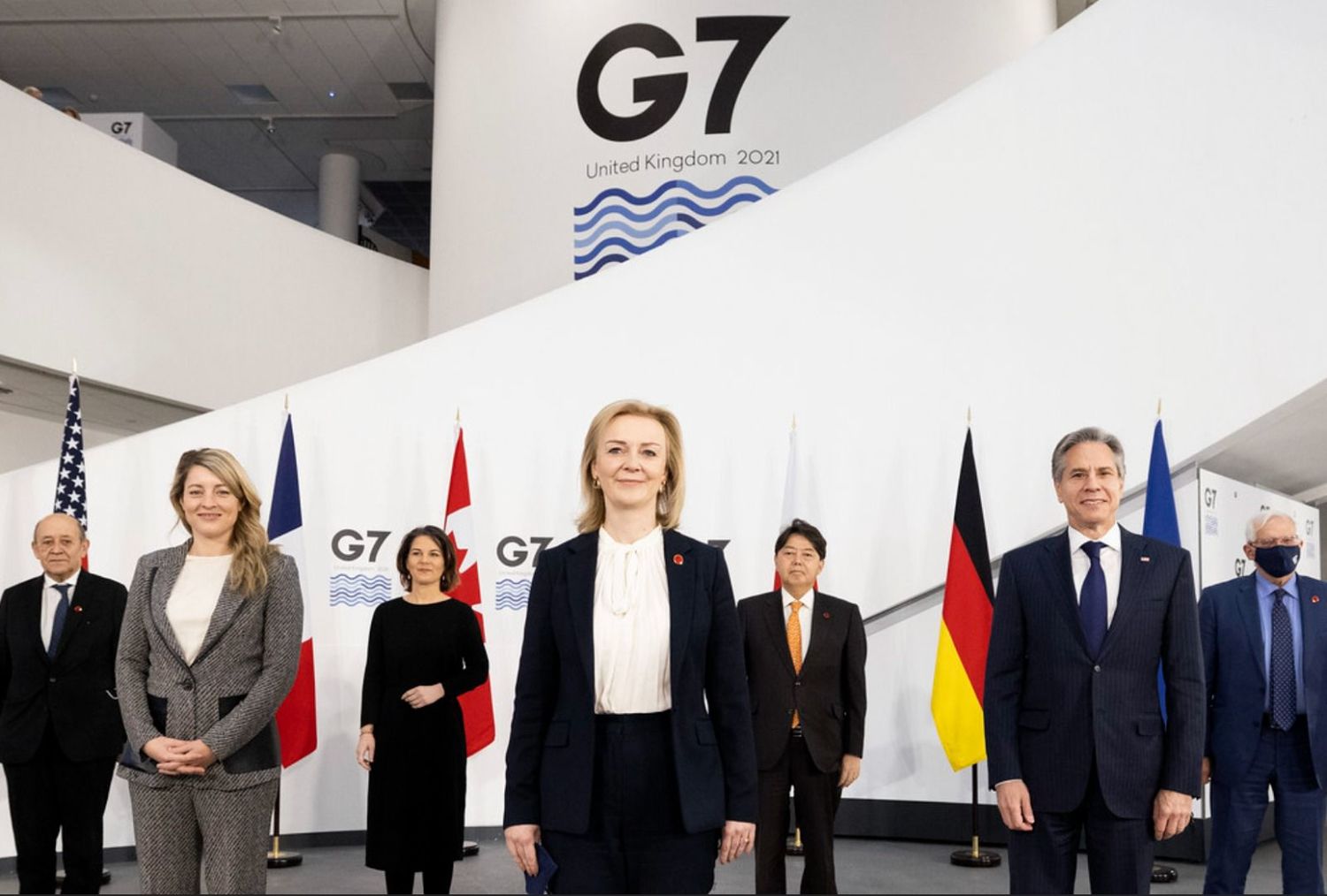 G7外交部長共同公開譴責中共對台大軍演。   圖 : Foreign, Commonwealth & Development Office推特