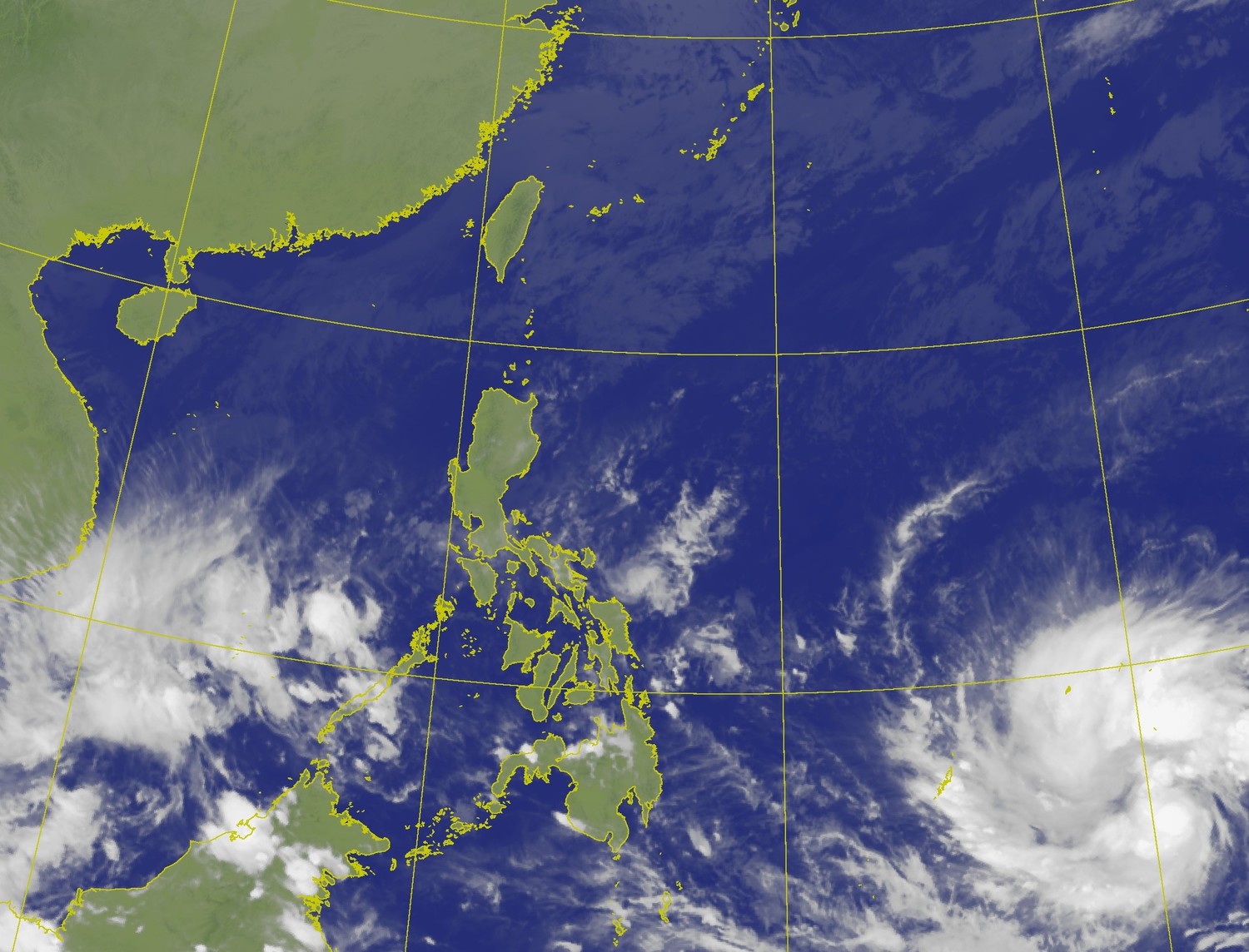第22號颱風「雷伊」於今日下午14時生成。   圖：中央氣象局／提供
