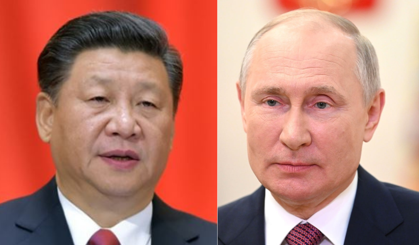 北京在公開表態不支持制裁俄羅斯的同時，卻也利用西方與俄羅斯的對抗獲取俄羅斯的天然資源。   圖：翻攝自環球網、普丁臉書（資料照）