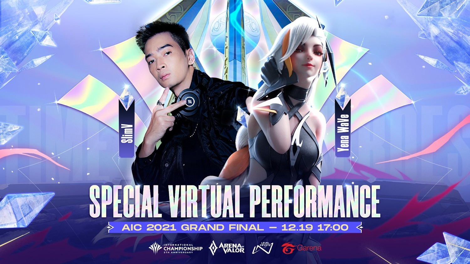 傳說女團WaVe葉娜與越南的歌手SlimV將於總決賽上帶來精彩表演 圖：Garena/提供
