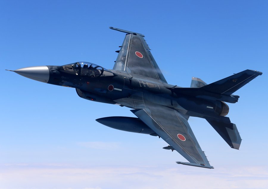 日本航空自衛隊現役F-2戰機。   圖：翻攝防衛省統合幕僚監部推特