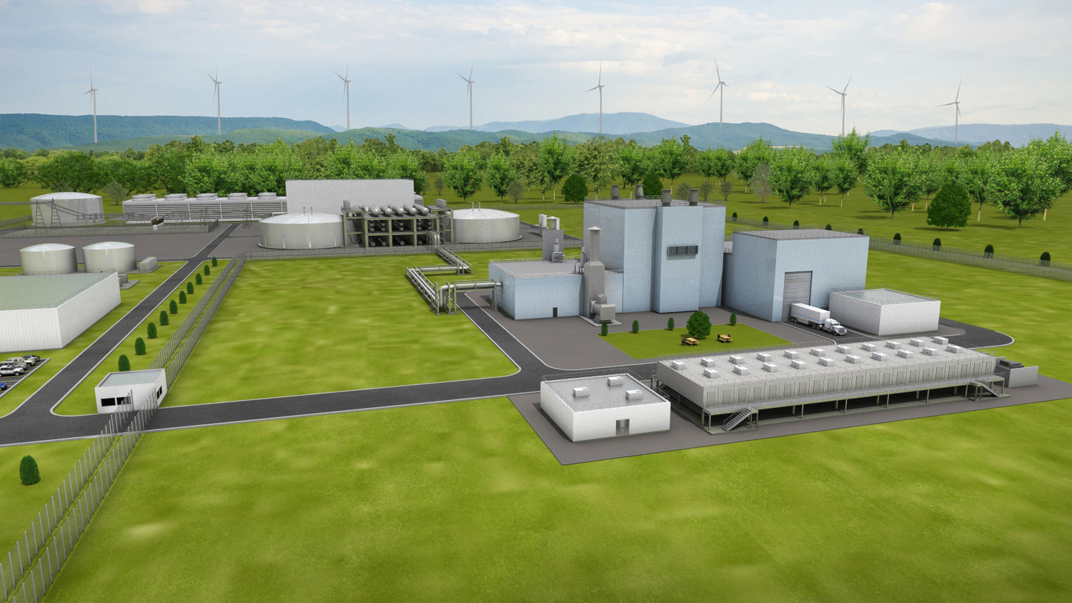 泰拉能源在美國懷俄明州新核電廠的渲染圖。   圖：翻攝自@TerraPower推特