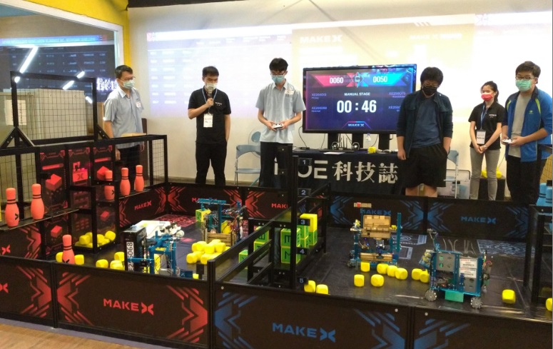 板高學生在MAKEX機器人比賽現場。   圖：新北市教育局提供