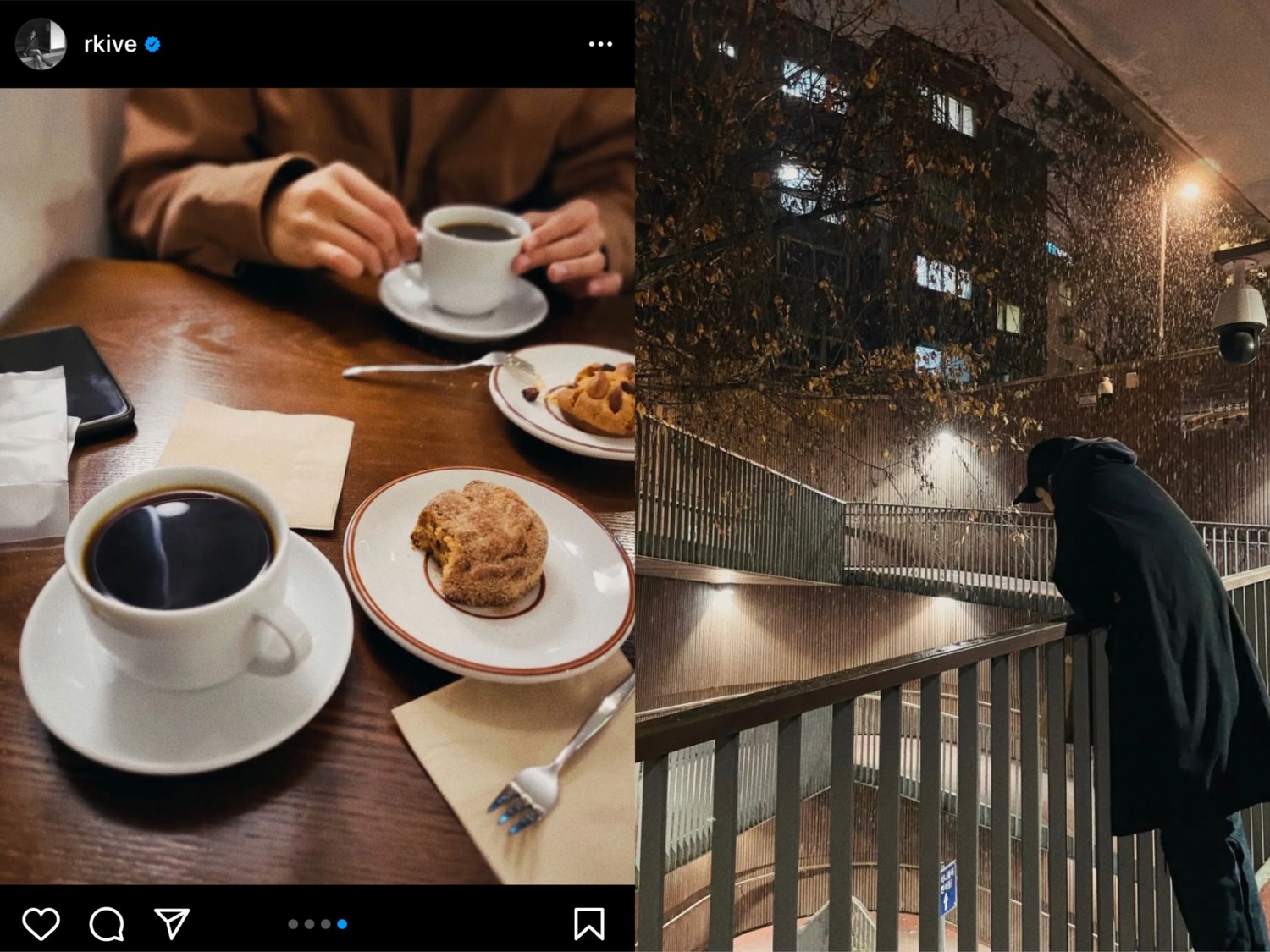 BTS隊長RM用一杯咖啡的照片拯救了咖啡廳的業績。   圖：翻攝自IG