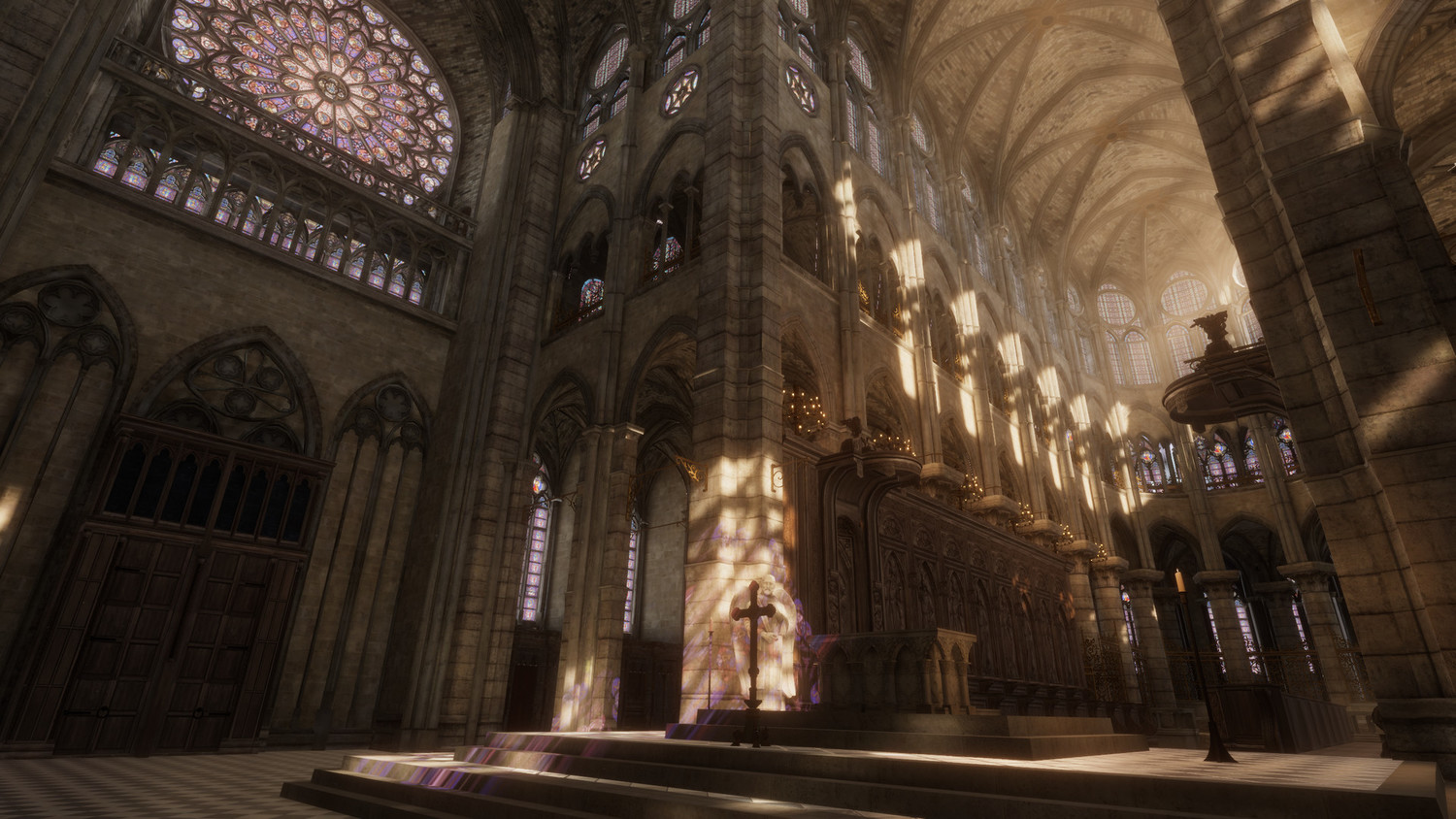法國電影公司將攜手育碧推出搶救巴黎聖母院的VR遊戲。   圖：翻攝自《巴黎聖母院：回到過去》Steam