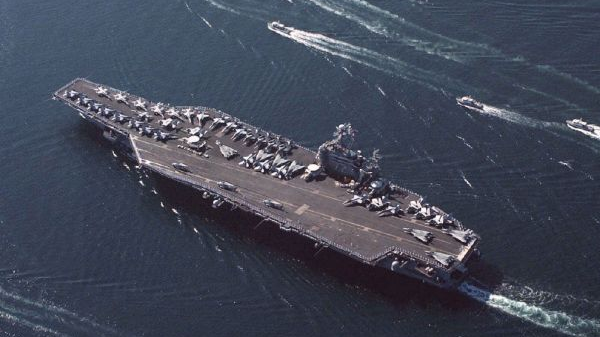 美國海軍「卡爾·文森」號航母。   圖 : 翻攝自環球網