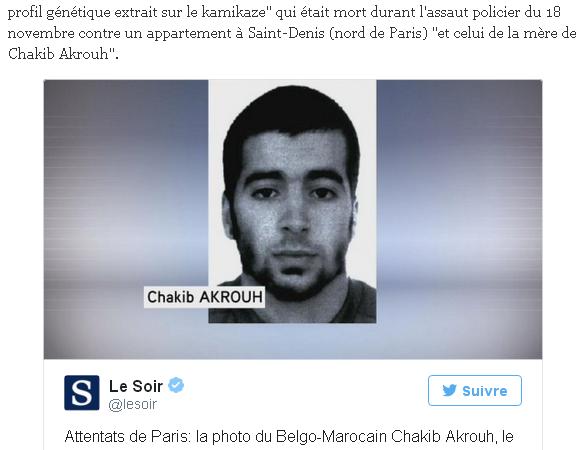 25歲摩洛哥裔比利時的年輕人Chakib Akrouh，被確認是巴黎恐攻事件的第8名恐怖份子。   圖：翻攝《LE HUFFINGTON POST》