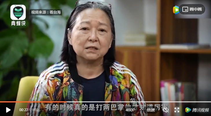 方芳接受中央廣播電視總台訪談，表示支持一個中國。   圖 : 翻攝自騰訊網