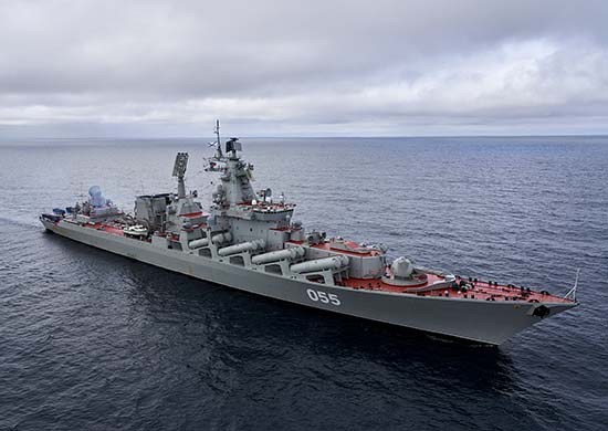 俄羅斯1164型巡洋艦「烏斯季諾夫元帥號(Маршал Устинов，舷號055)。   圖：翻攝Russian Navy
