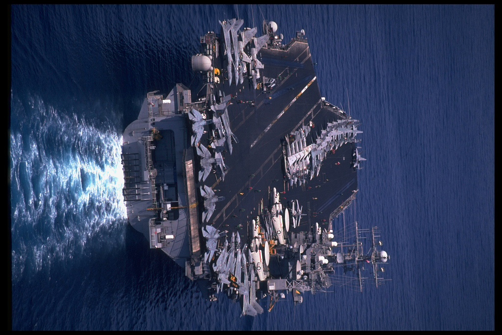 美軍航母卡爾·文森號目前在南海巡弋。   圖 : 翻攝自環球網