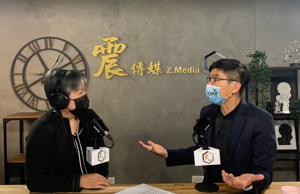 鍾佳濱今天接受網路節目《新聞不芹菜》專訪。   圖：震傳媒提供