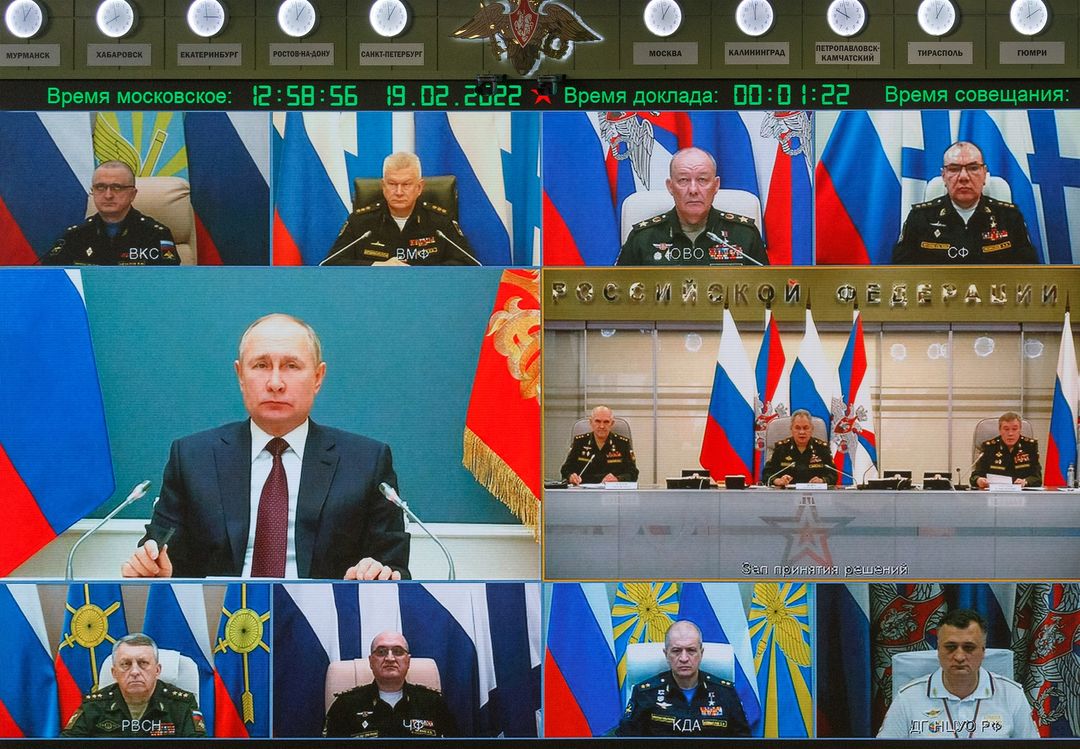 俄羅斯軍方先前舉行大規模「戰略核武演習」，普丁親自視察。   圖：翻攝Минобороны России臉書