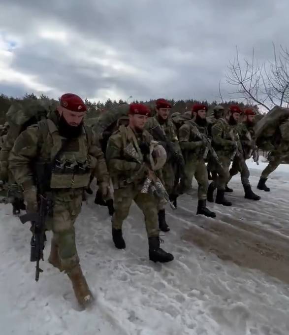 俄羅斯宣傳單位宣稱，俄羅斯已策動新的車臣戰士，準備對烏克蘭展開進攻。（資料照）   圖：翻攝推特