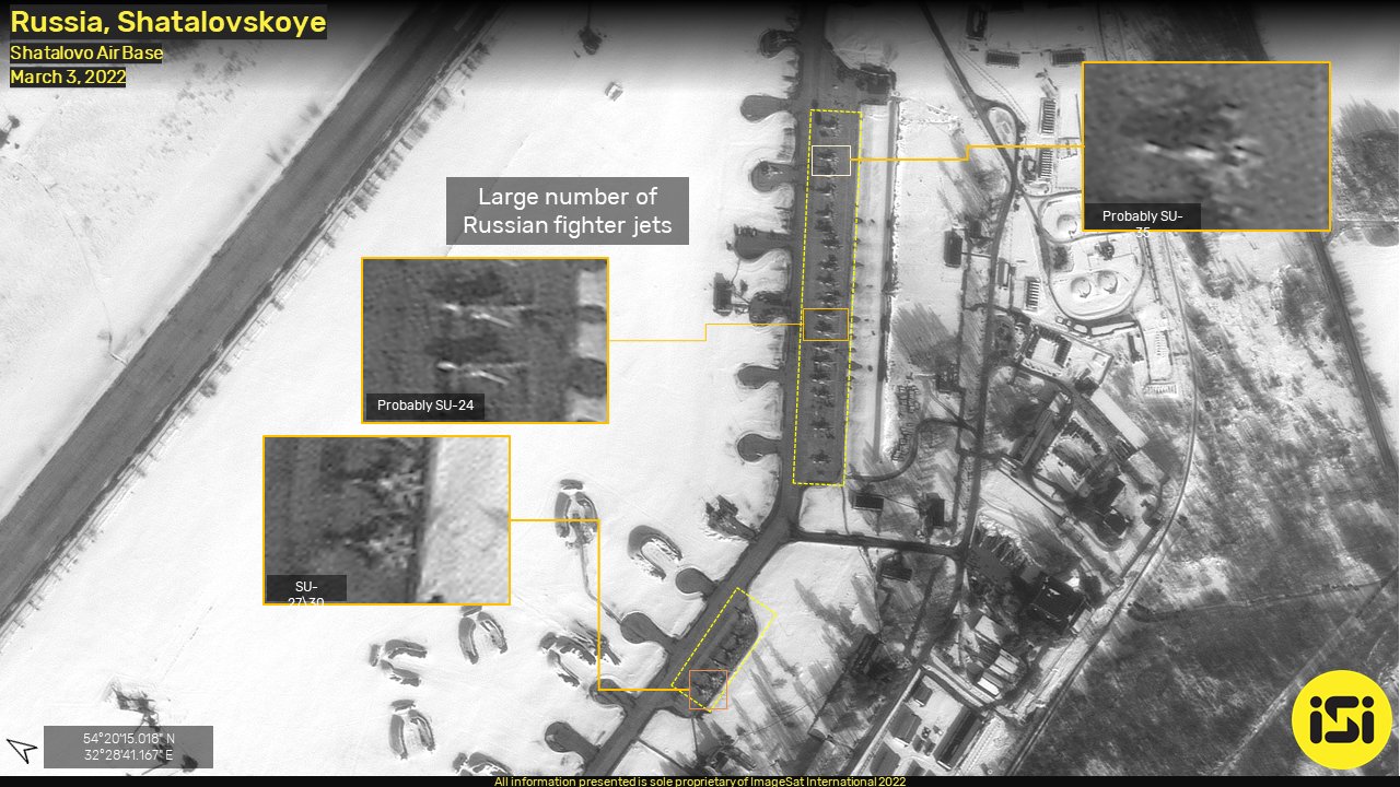 俄羅斯空軍集結？基地衛星照曝光 多種、大量戰機進駐