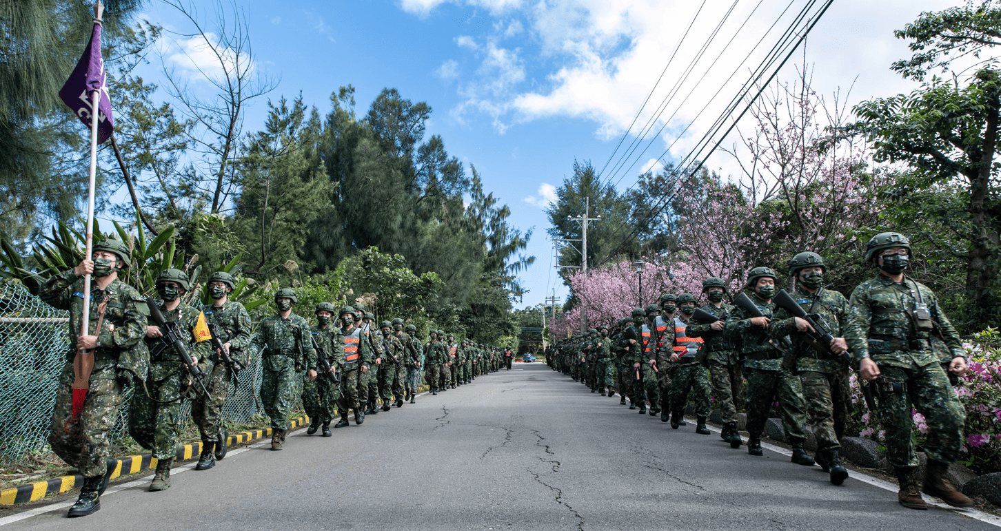 The 206th Brigade of the Army Infantry was called to carry out marching training on the 8th.Picture: Provided by Military News Agency