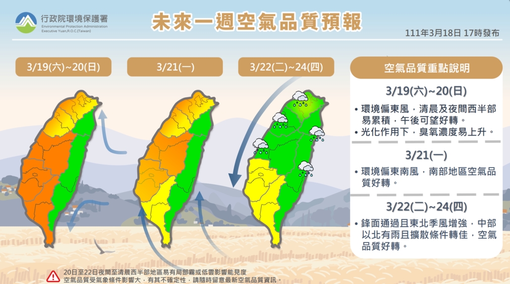 東北季風減弱白天起氣溫回升 東半部沿海注意大雨