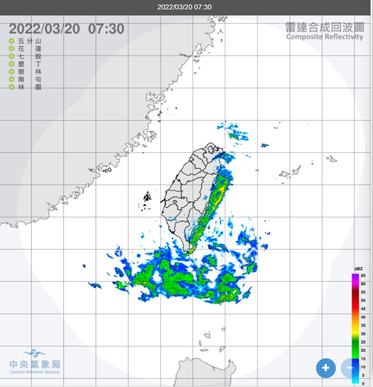 今天西暖東雨 週二至四鋒面通過各地有雨