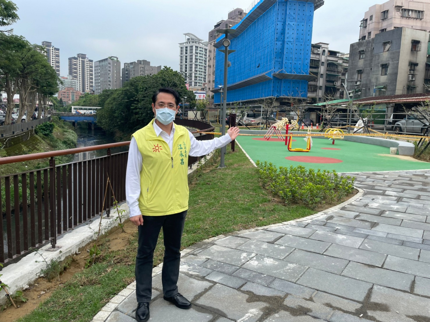 立委江永昌爭取前瞻經費  中和瓦磘溝水質淨化廠、遊戲場即將完工