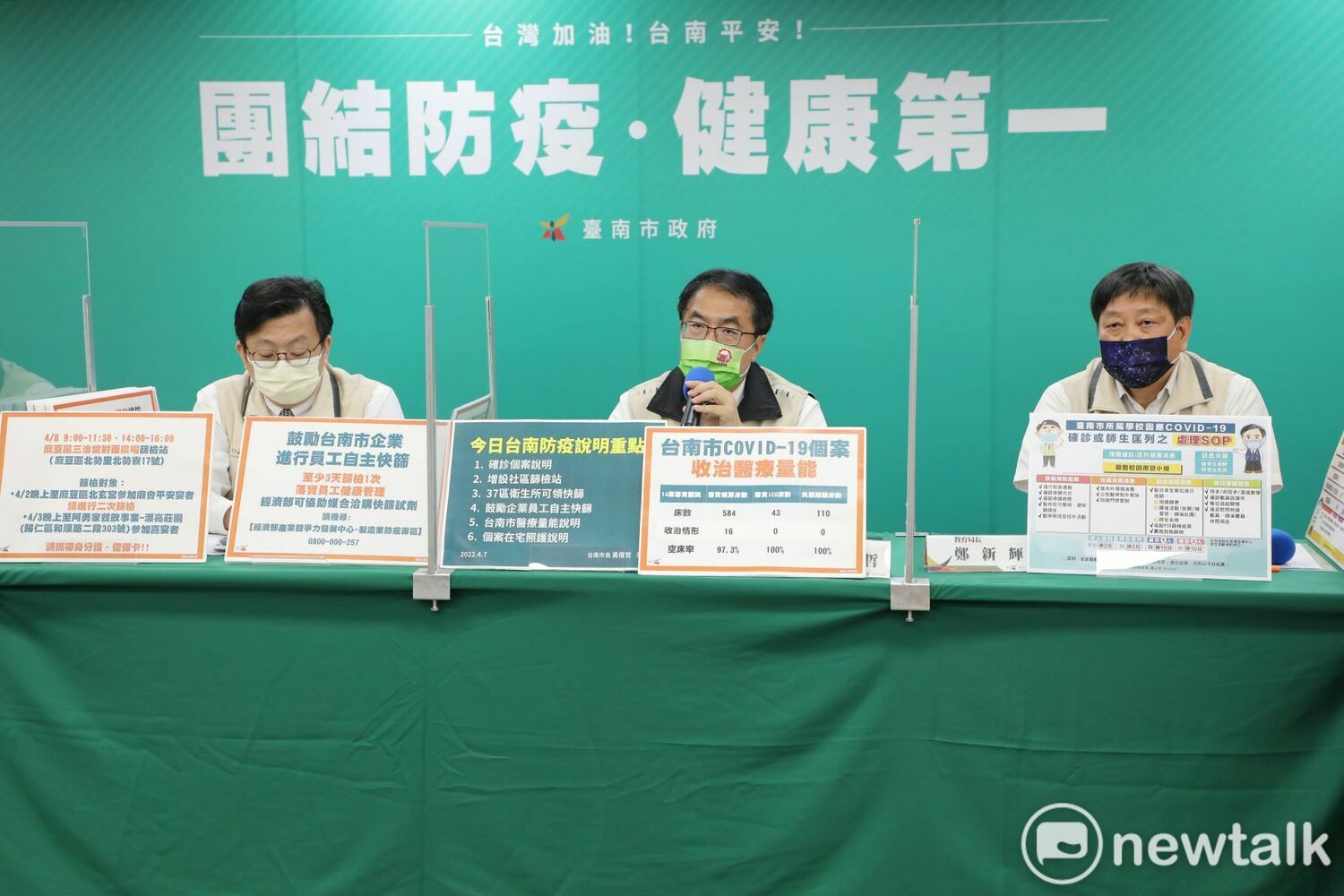 南市新增5例確診  市府鼓勵企業員工自主快篩落實健康管理