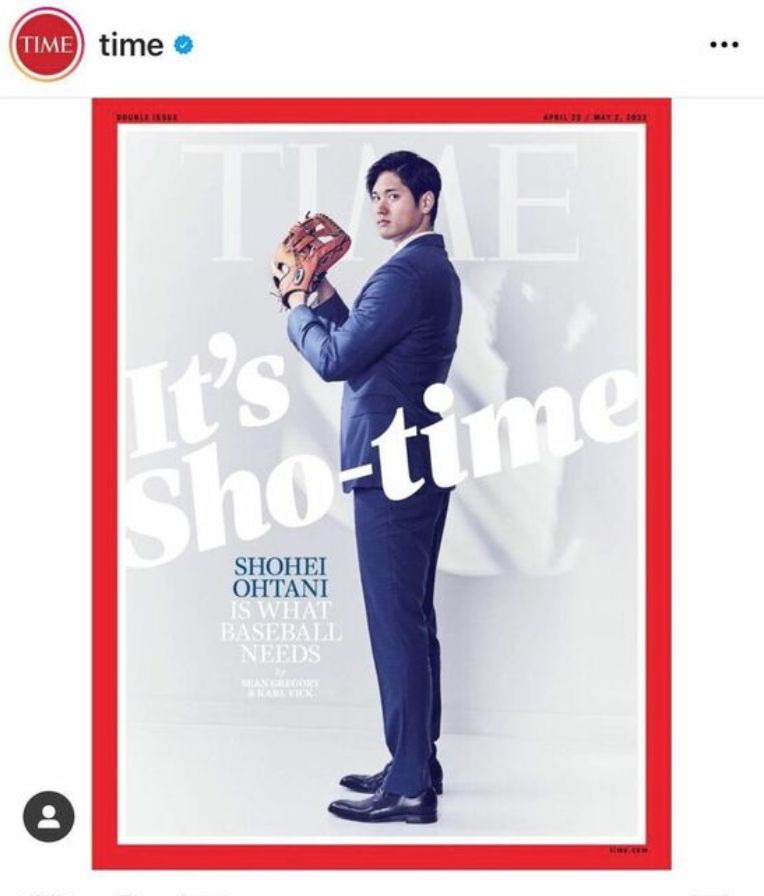大谷時刻來臨！時代雜誌刊登帥照