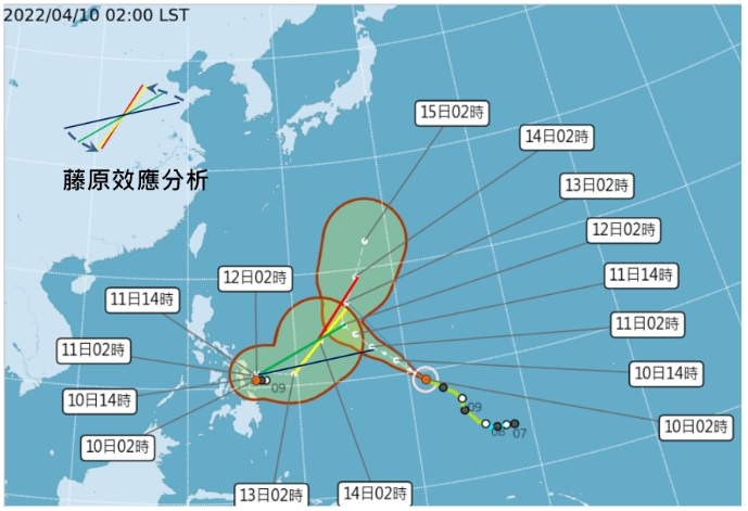 梅姬颱風生成、馬勒卡升中颱 吳德榮:雙颱共舞現「藤原效應」